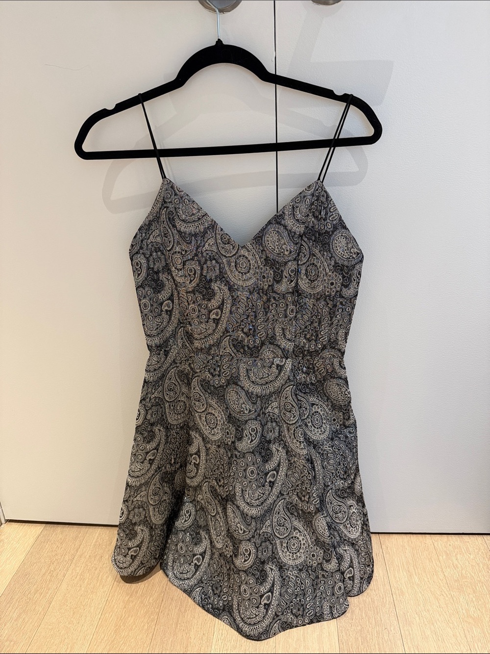 Alice + Olivia Black & Silver Mini Dress
